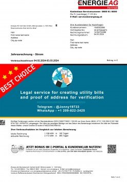 Austria APG Utility Bill Sample